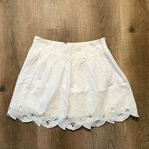 Mimi chica Size XS Mini Skirt White Cotton